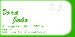 dora jako business card